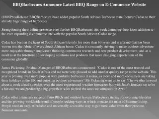 bbqbarbecues announce latest bbq range on e-commerce website