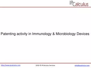IPCalculus - Patenting Activity in Immunology & Microbiology