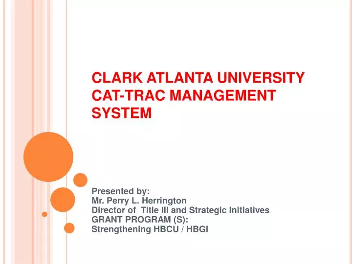clark atlanta university cat trac management system