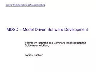 mdsd model driven software development
