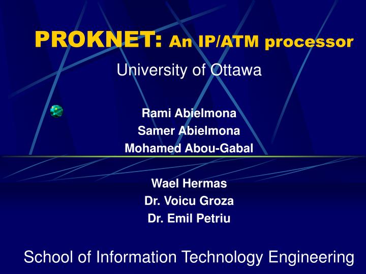 proknet an ip atm processor