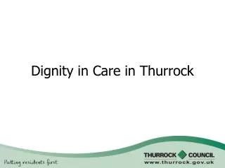 Dignity in Care in Thurrock