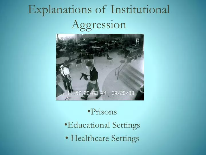 explanations of institutional aggression