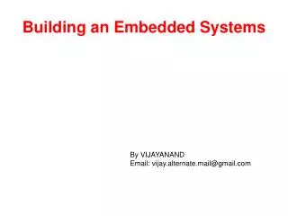 building an embedded systems