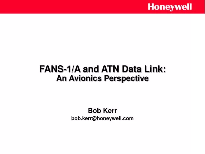 fans 1 a and atn data link an avionics perspective