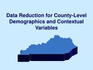 Data Reduction for County-Level Demographics and Contextual Variables