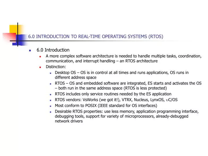 6 0 introduction to real time operating systems rtos