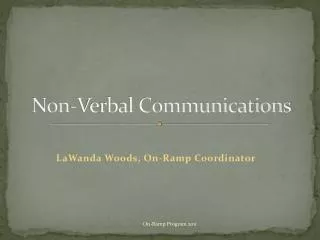 Non-Verbal Communications