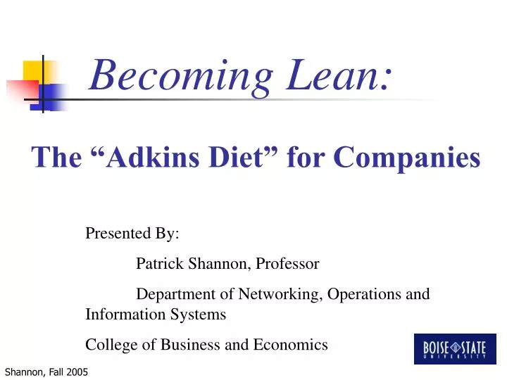 becoming lean the adkins diet for companies
