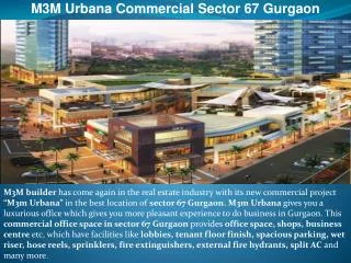m3m urbana commercial sector 67 gurgaon