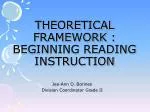 THEORETICAL FRAMEWORK : BEGINNING READING INSTRUCTION - slide 1