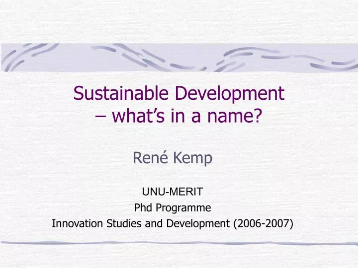 sustainable development what s in a name
