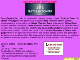 spaze tower gurgaon | spaze commercial tower | spaze platinum tower gurgaon