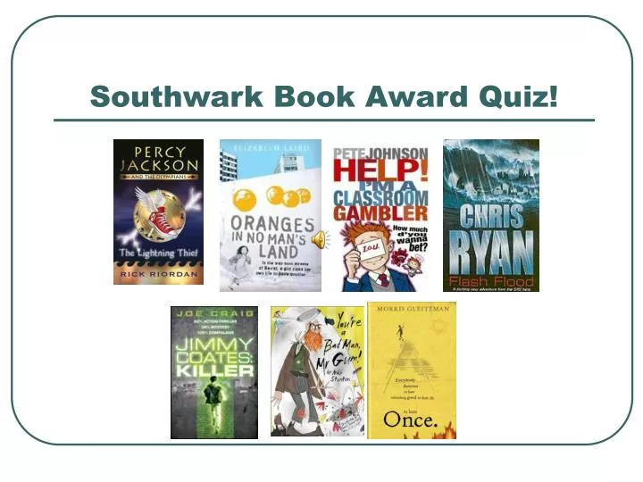 southwark book award quiz