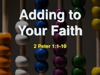 Adding to Your Faith