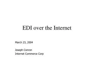 EDI over the Internet