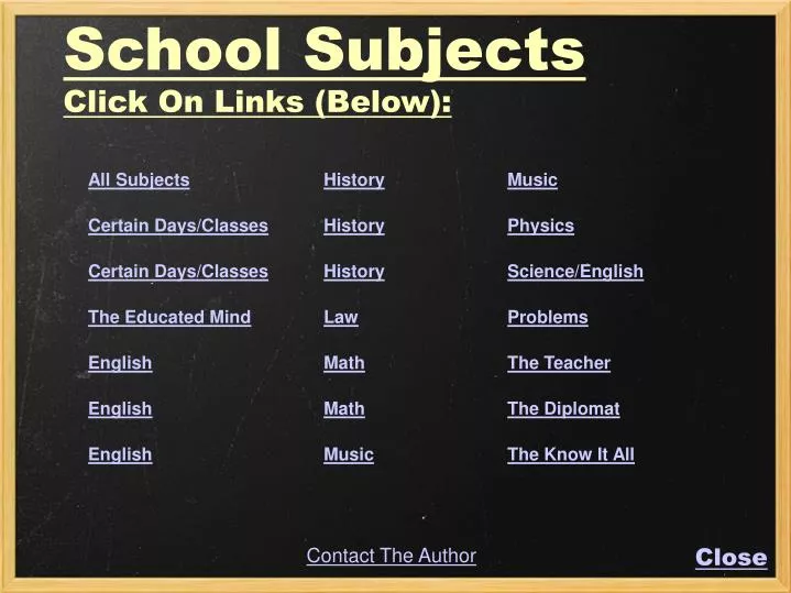 school subjects click on links below