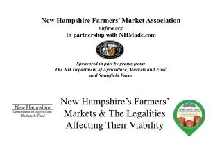 New Hampshire’s Farmers’ Markets &amp; The Legalities Affecting Their Viability