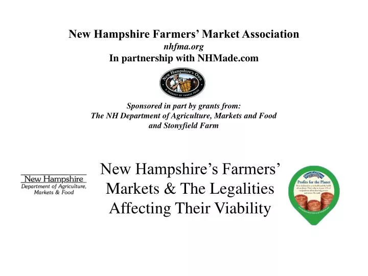 new hampshire s farmers markets the legalities affecting their viability