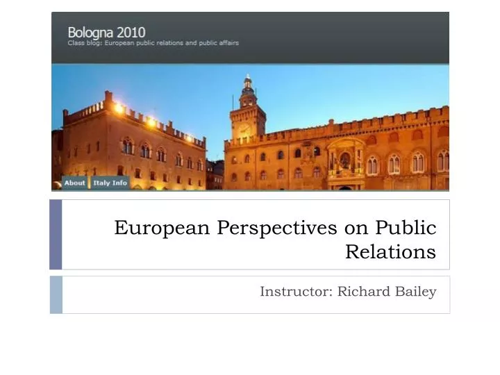 european perspectives on public relations