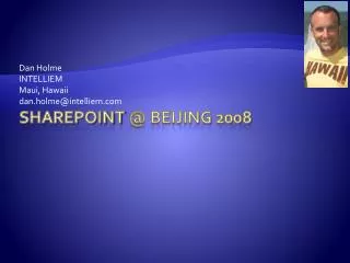 Sharepoint @ Beijing 2008