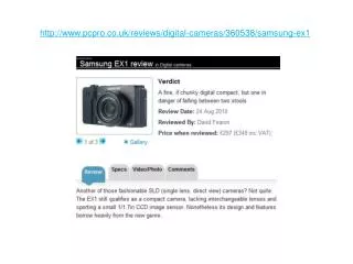 samsung ex1 review in digital cameras