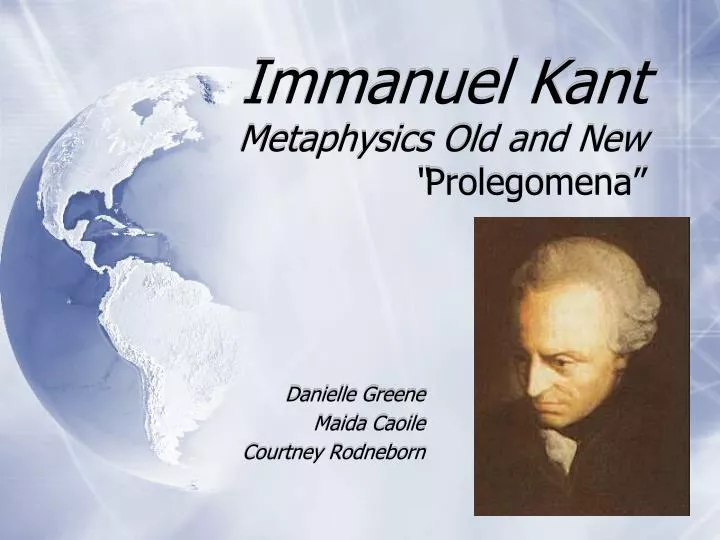 immanuel kant metaphysics old and new prolegomena