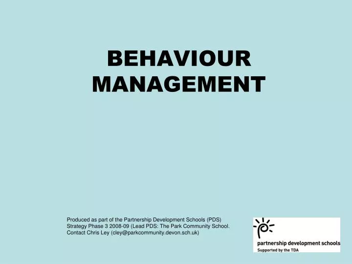 behaviour management