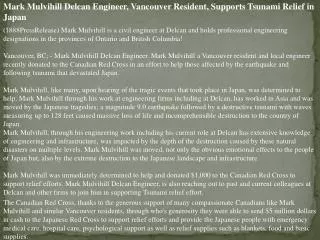 mark mulvihill delcan engineer, vancouver resident, supports