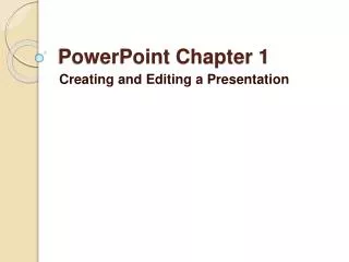 PowerPoint Chapter 1