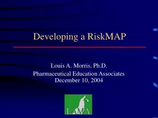 Developing a RiskMAP