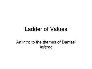 Ladder of Values