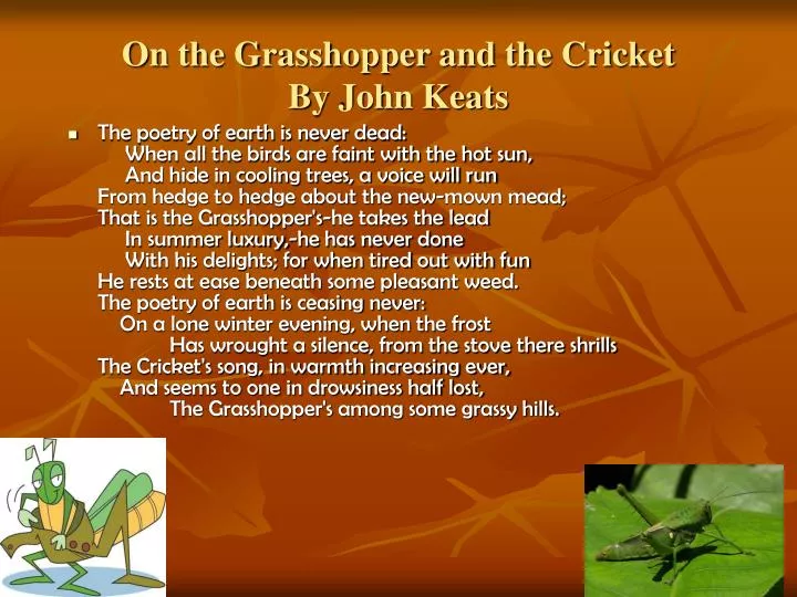 on the grasshopper and the cricket by john keats