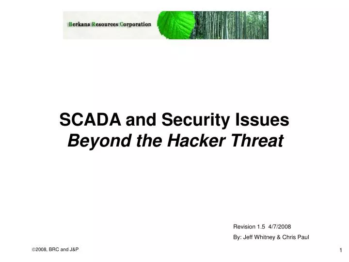 scada and security issues beyond the hacker threat