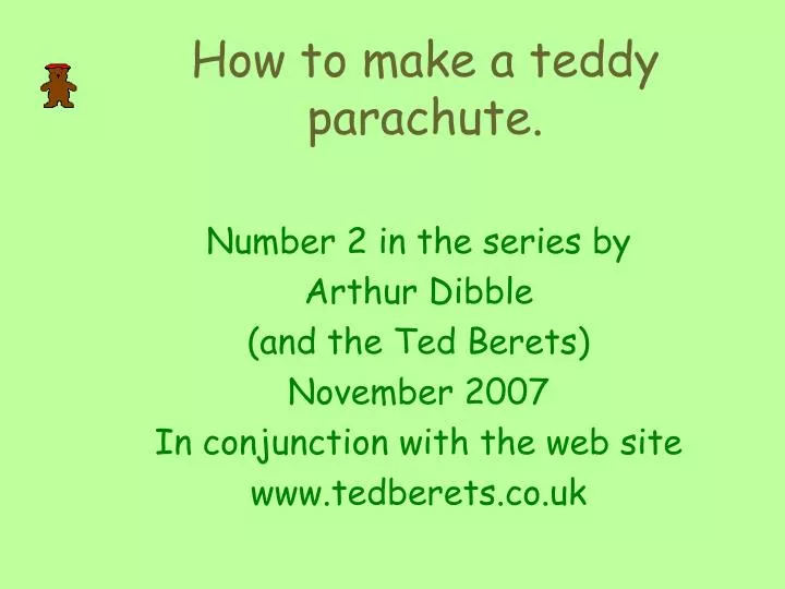 how to make a teddy parachute