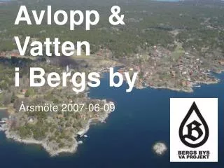 avlopp vatten i bergs by