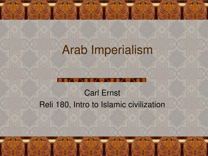 arab imperialism