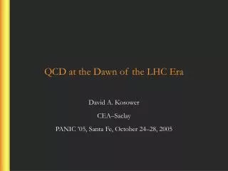 QCD at the Dawn of the LHC Era