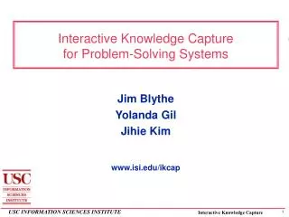 interactive knowledge capture for problem solving systems