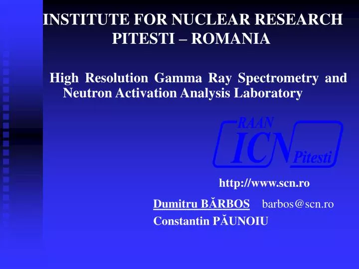 institute for nuclear research pitesti romania