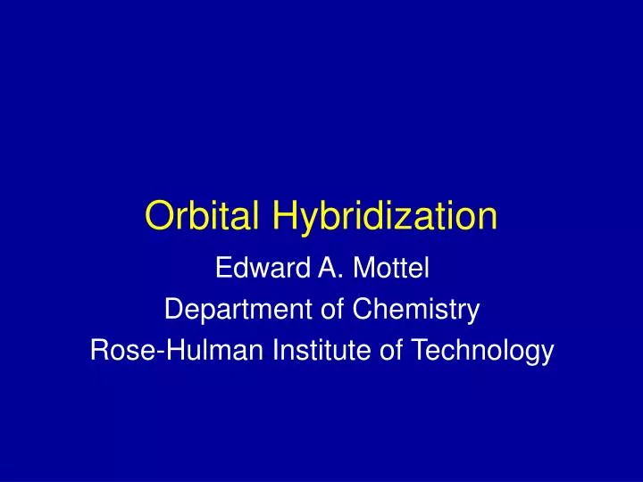 orbital hybridization