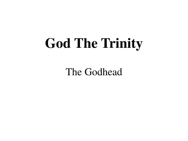 god the trinity