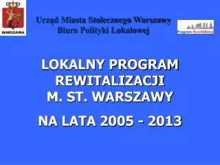 Urząd Miasta Stołecznego Warszawy Biuro Polityki Lokalowej
