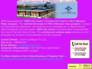 city center gurgaon | abw commercial city centre | gurgaon manesar