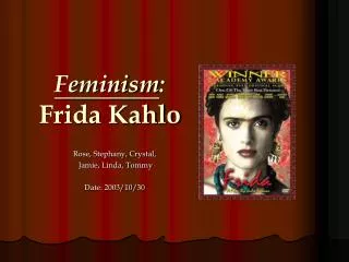 Feminism : Frida Kahlo