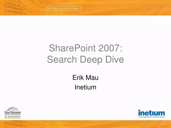 sharepoint 2007 search deep dive
