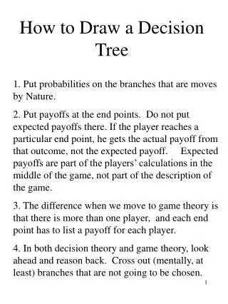 How to Draw a Decision Tree