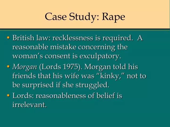 case study rape