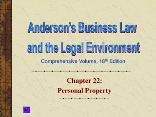 Chapter 22: Personal Property
