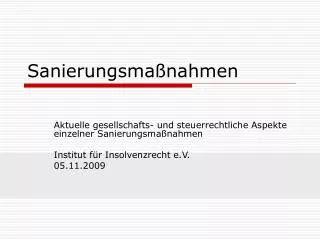 sanierungsma nahmen